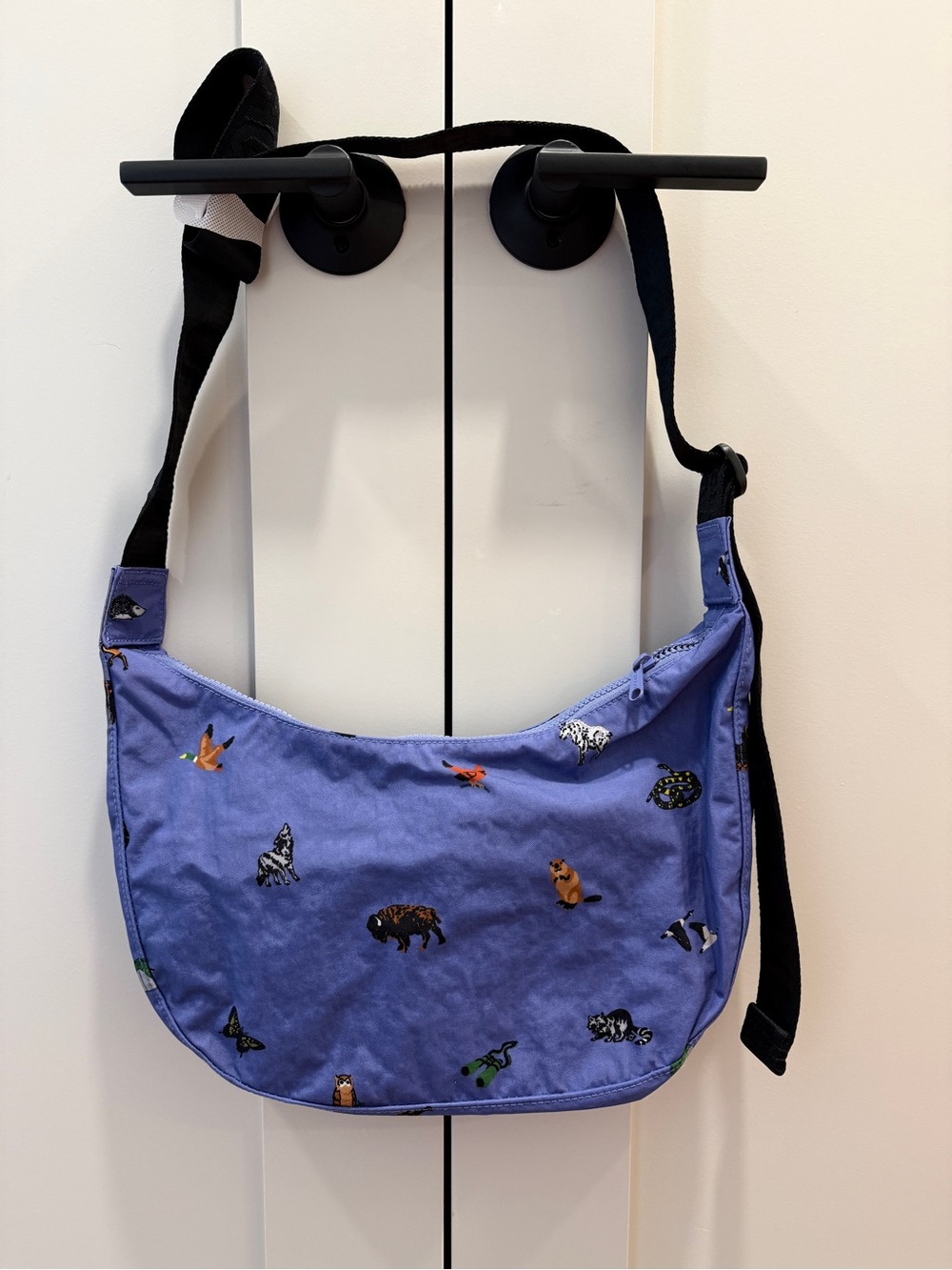 BAGGU x Parks Project Naturalists Club Medium Crescent in Violet NWT